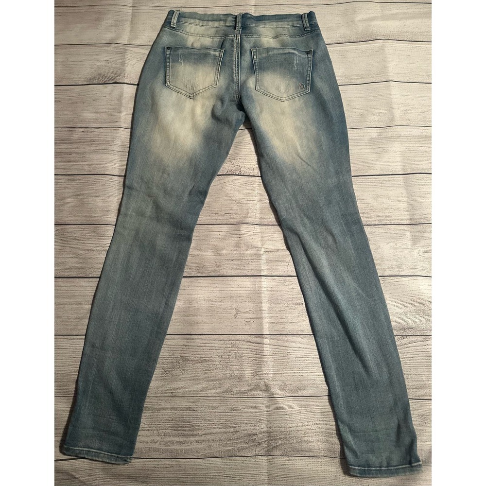 Indigo Rein Forever Jeans w/ Patches Juniors Sz 5 - Picture 3 of 10